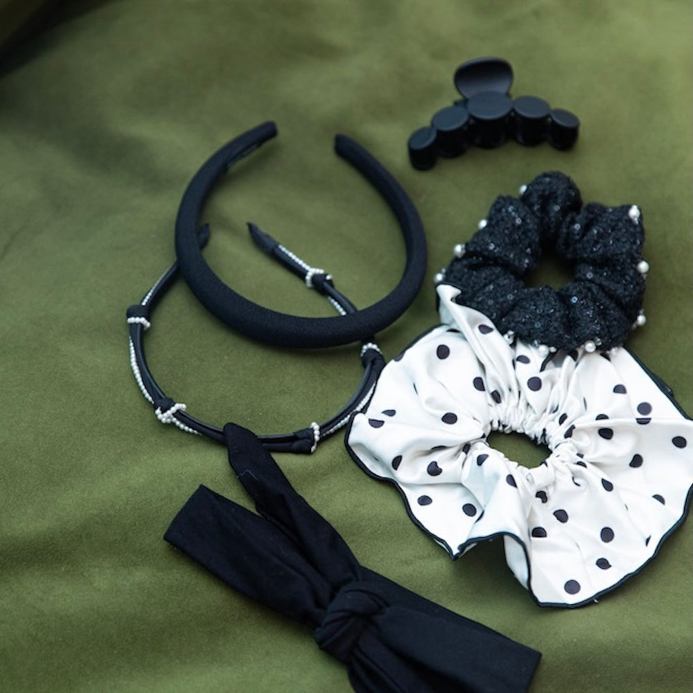 Classic Padded Thin Headband  - Black