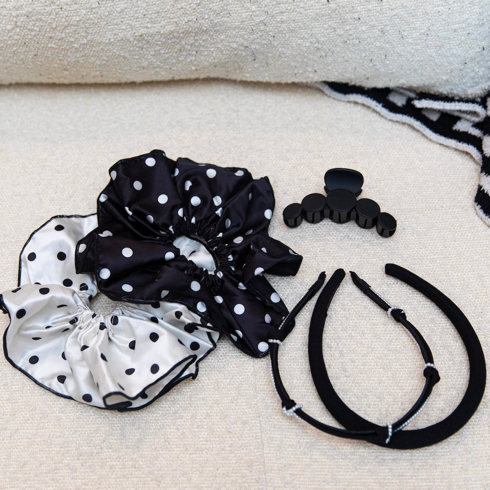 Classic Padded Thin Headband  - Black