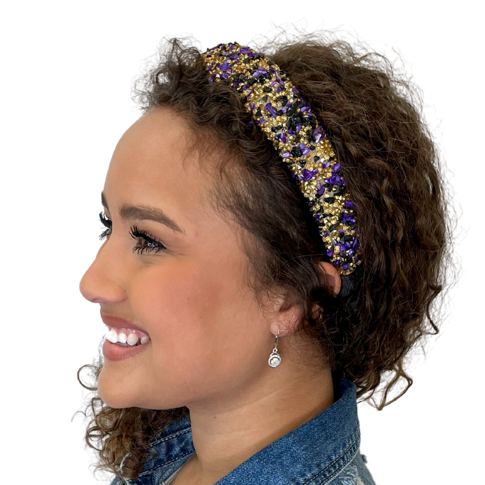 All That Glitters Headband - Purple + Gold