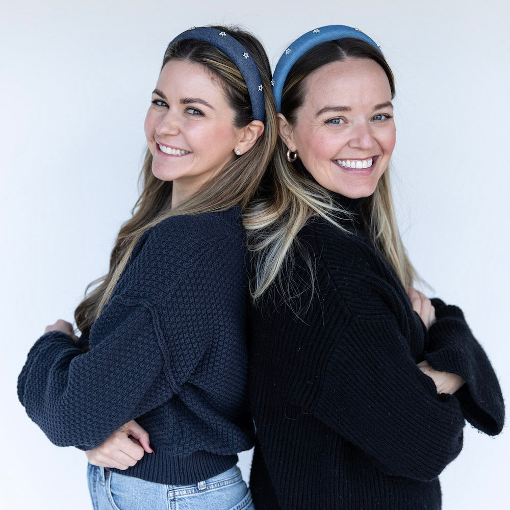 Classic Padded Star Headband - Dark Wash