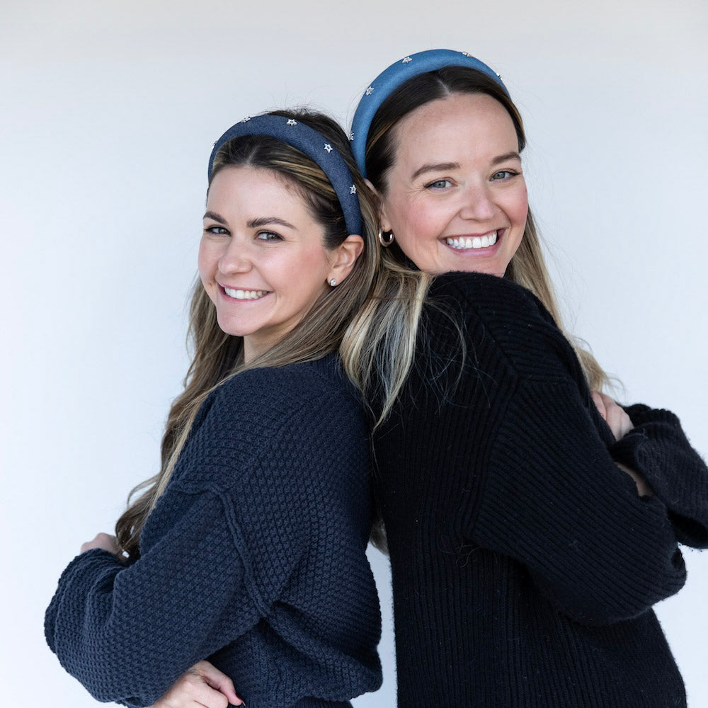 Classic Padded Star Headband - Dark Wash