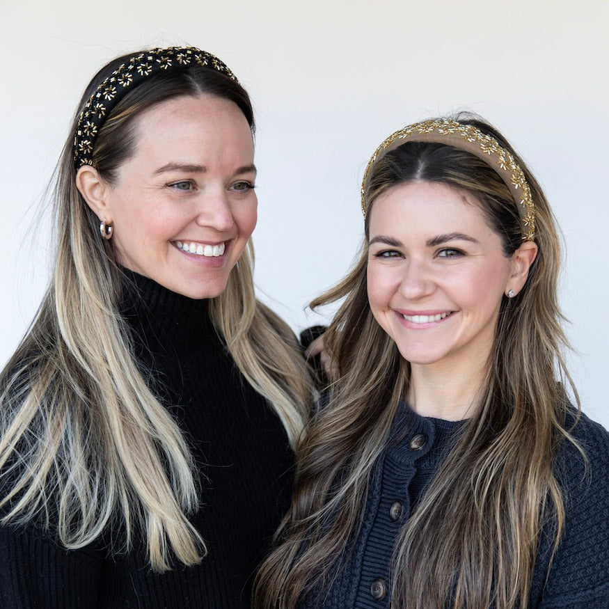 Embellished Starburst Padded Headband - Gold