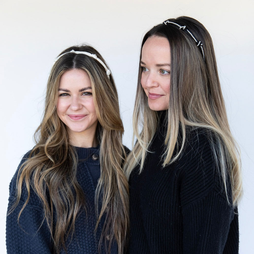 Knotted Satin Headband - Ivory Pearl
