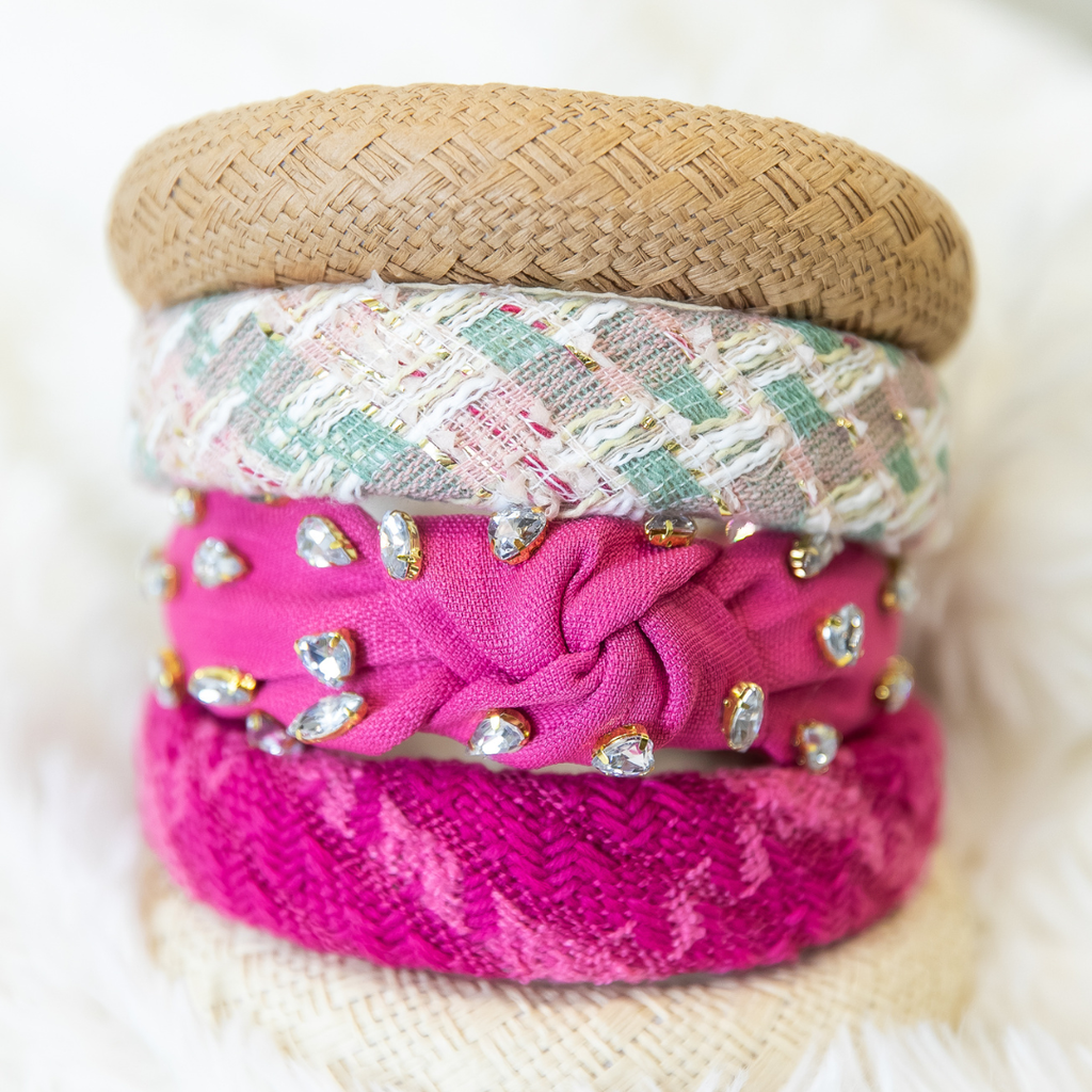 Padded Headband - Pastel Check