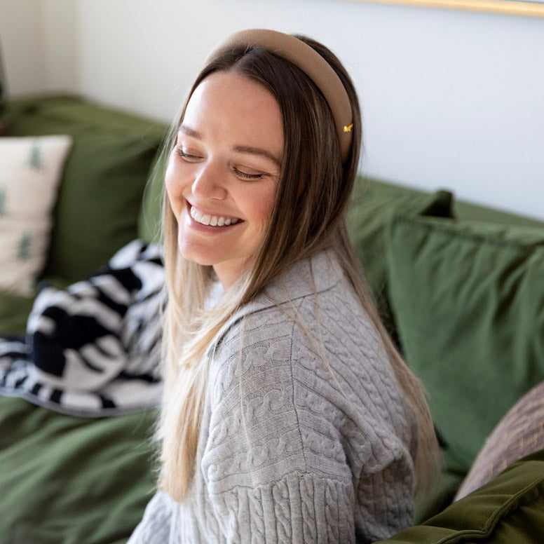 Classic Padded Headband - Light Brown