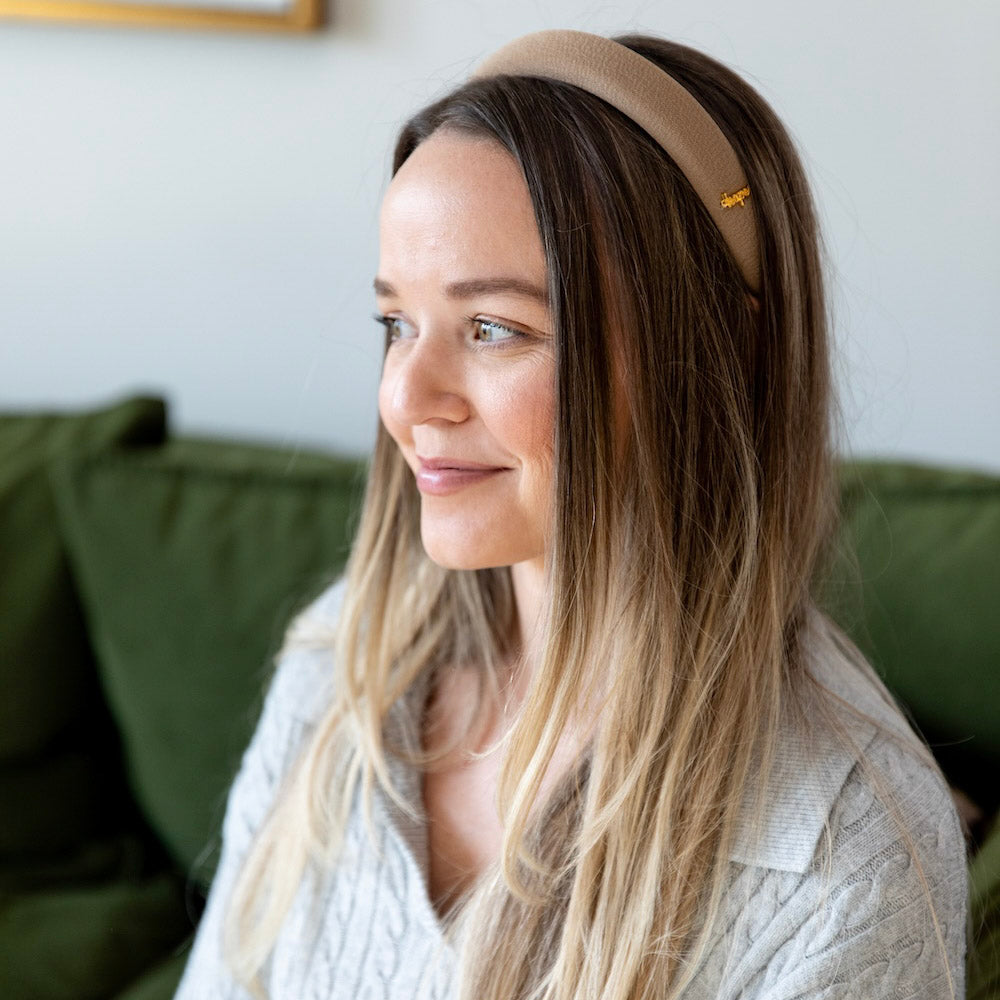Classic Padded Headband - Light Brown