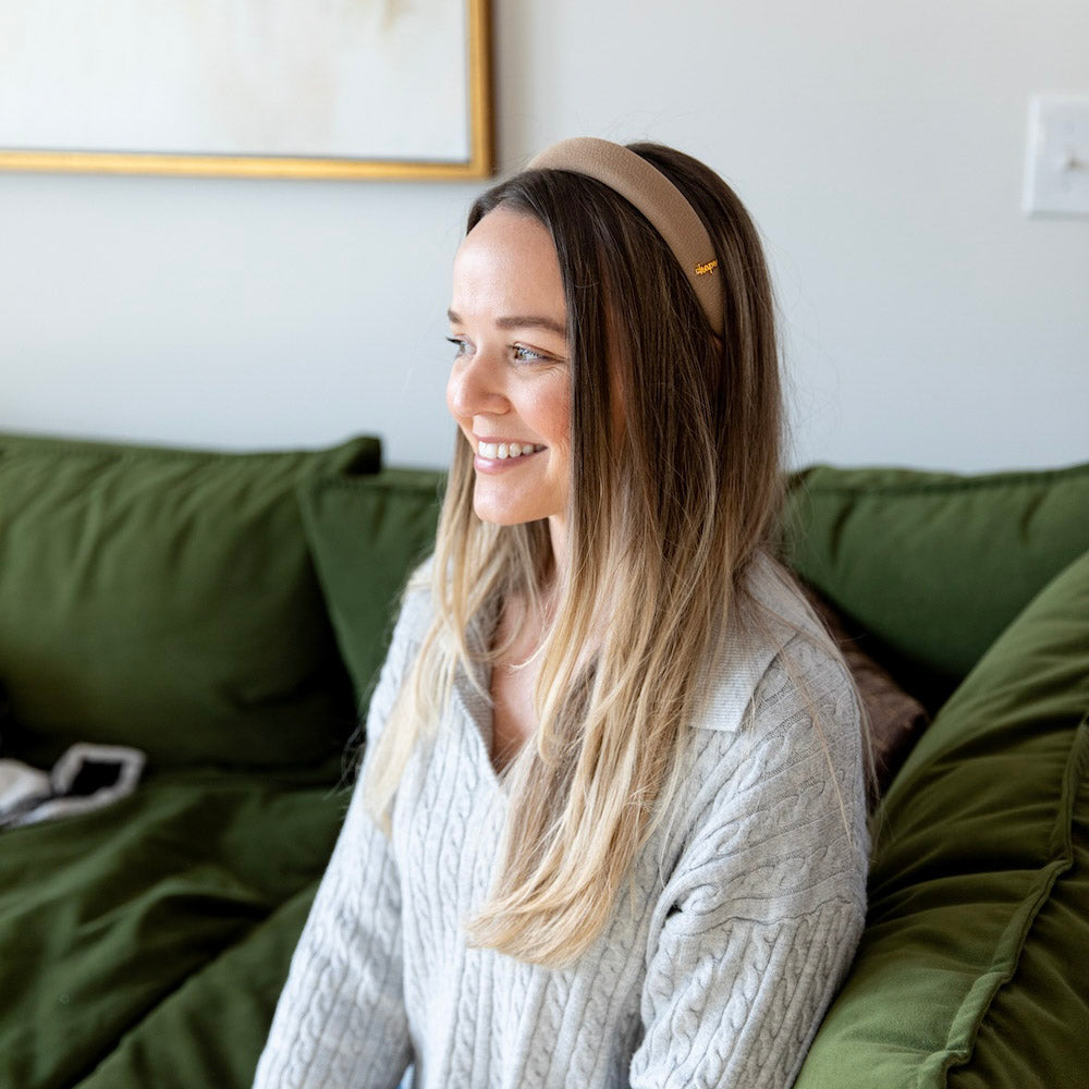 Classic Padded Headband - Light Brown