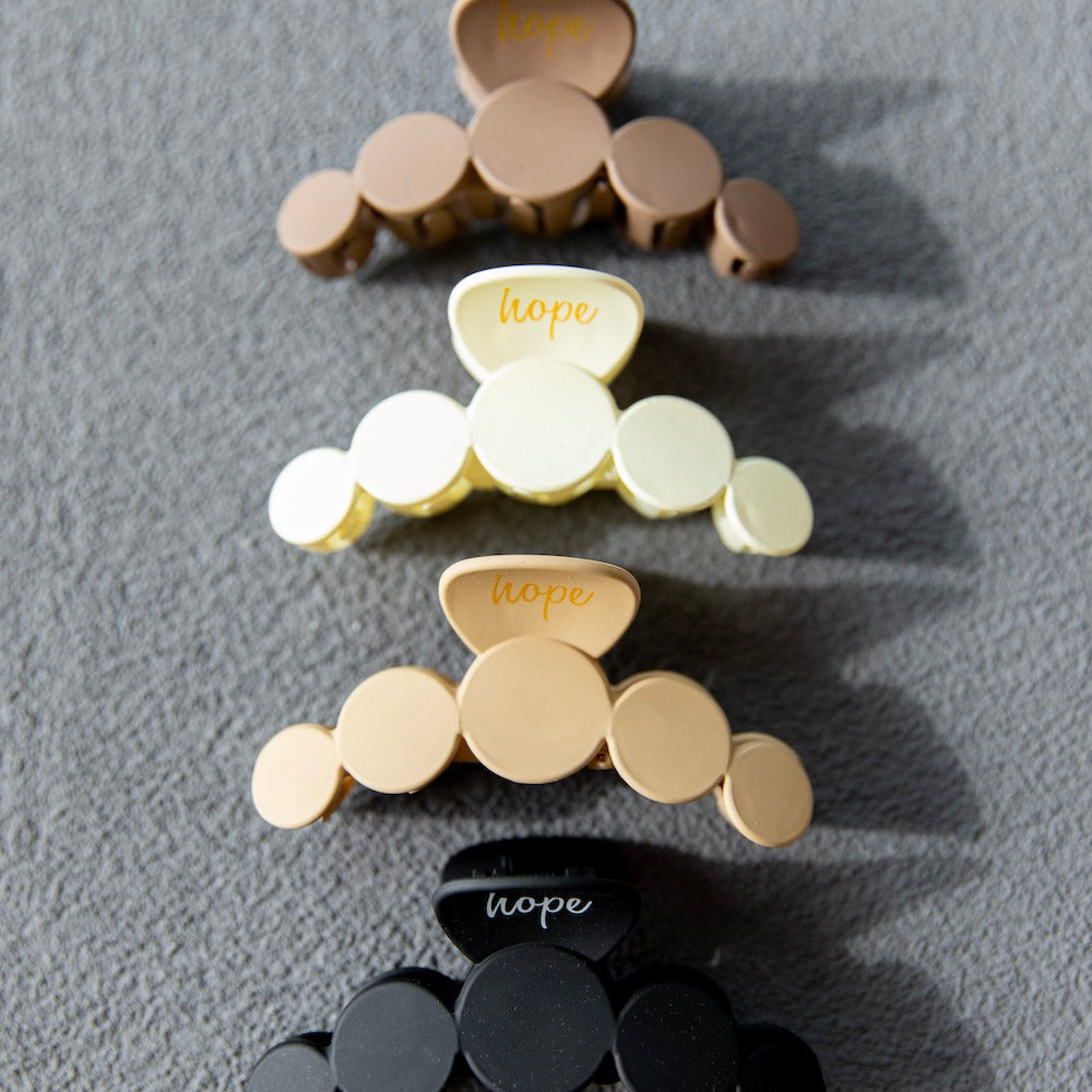 Matte Dot Claw Clip  - Brown