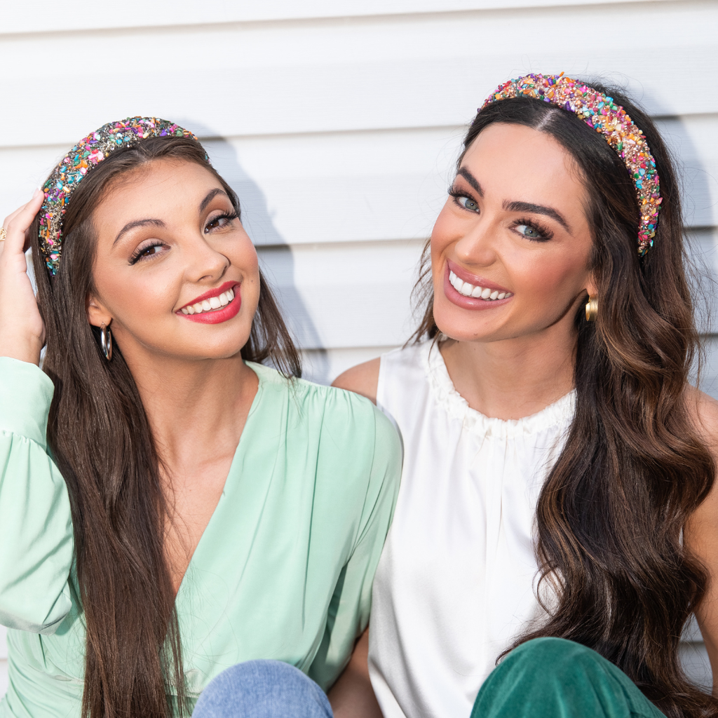 All That Glitters Headband - Multi + Gunmetal