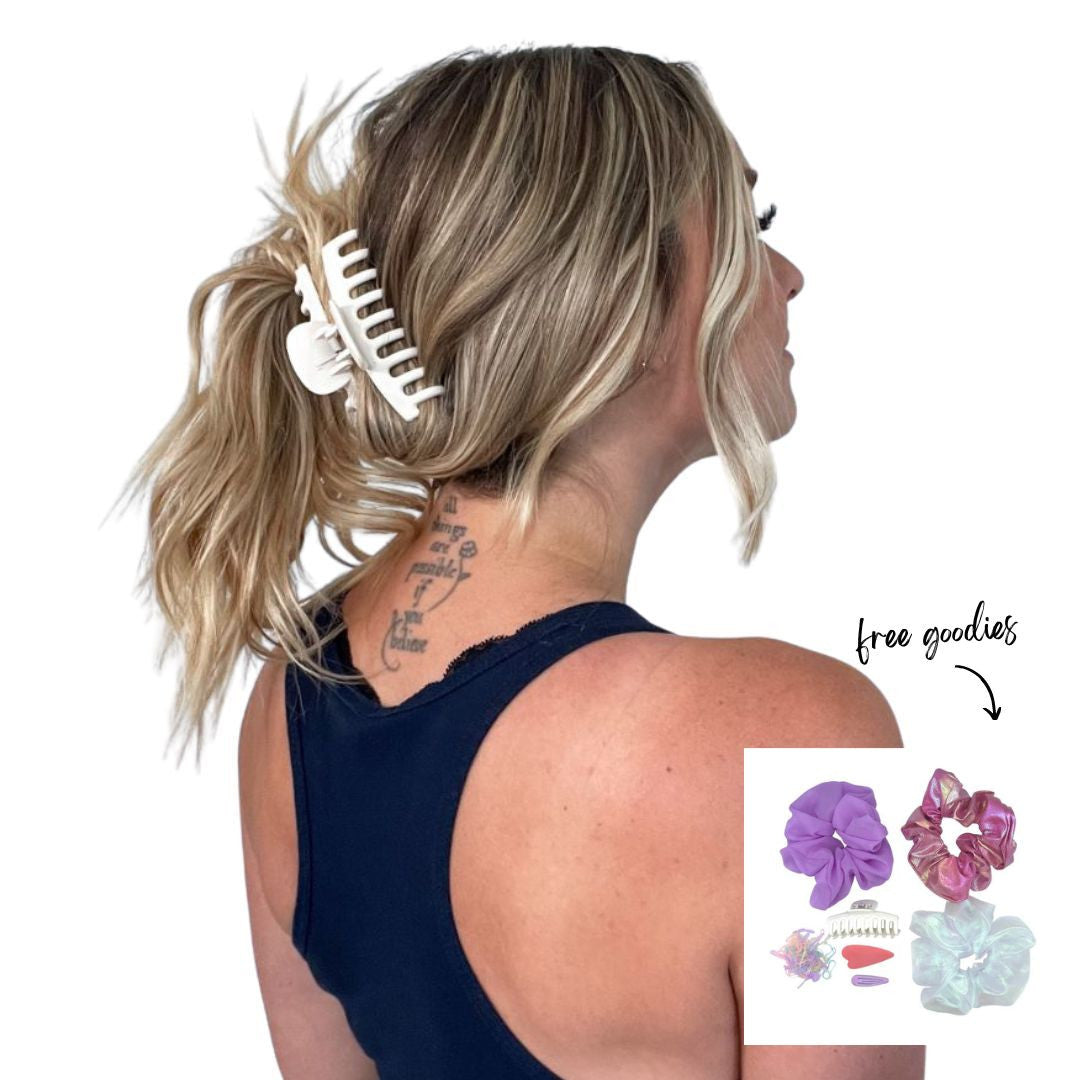 Claw Clip + Pink Free Goodies