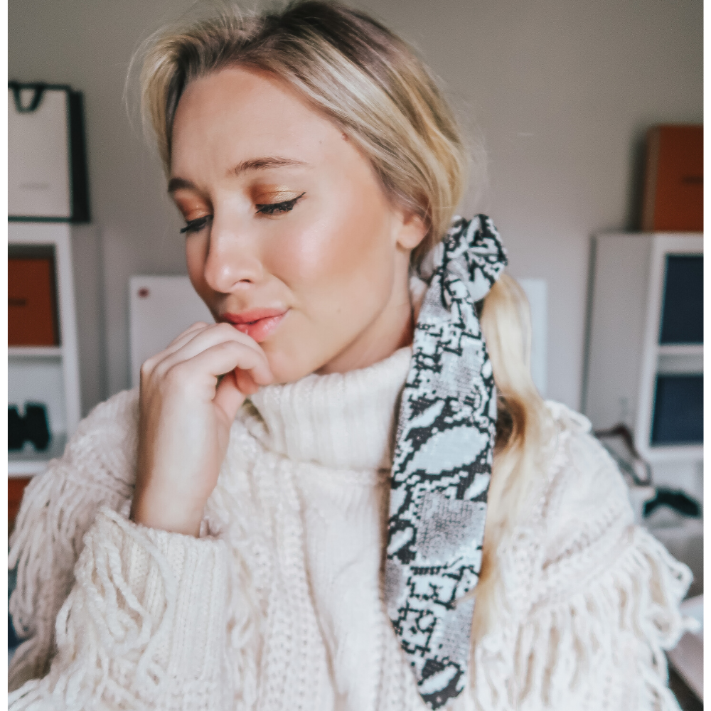 Darling Scrunchies in Snake Print