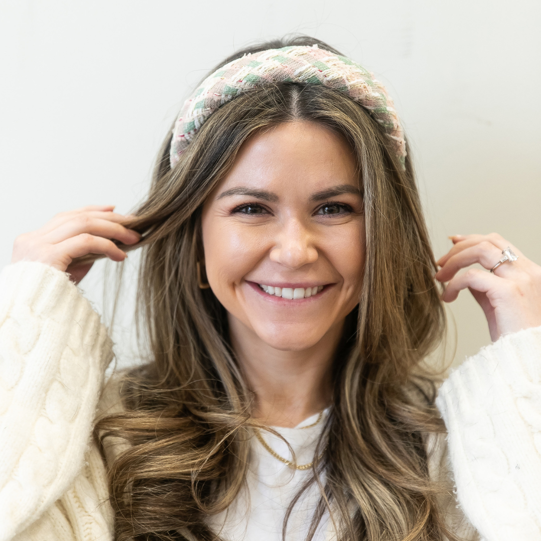 Padded Headband - Pastel Check