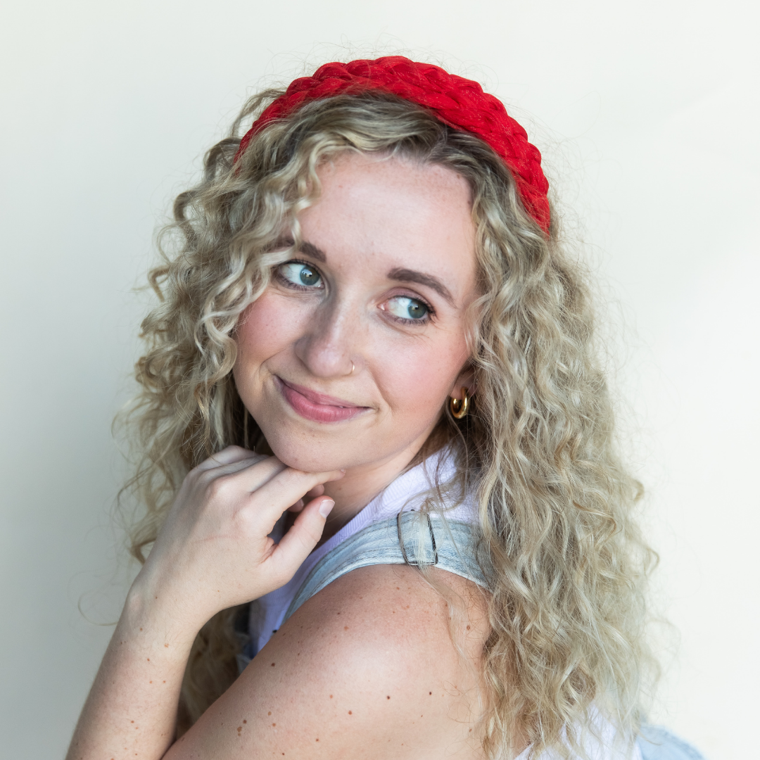 Blushing Braid Headband - Red