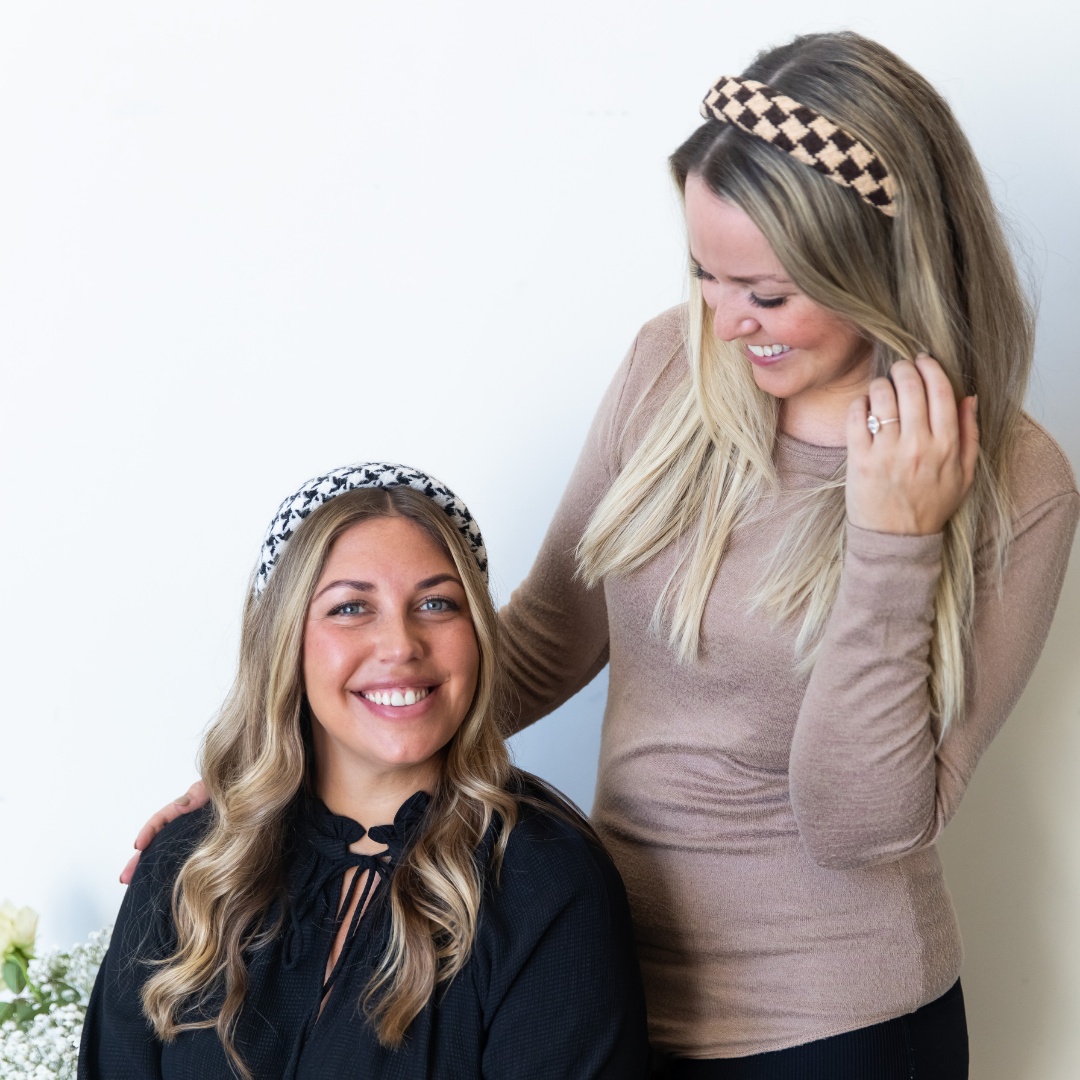 Padded Headband - Brown Checkered