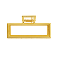 Medium Rectangle Claw Clip – Gold Metal