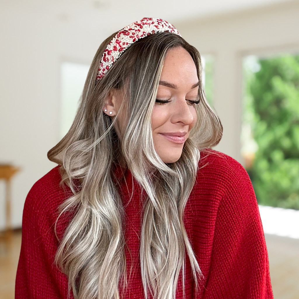 All That Glitters Headband -  Red