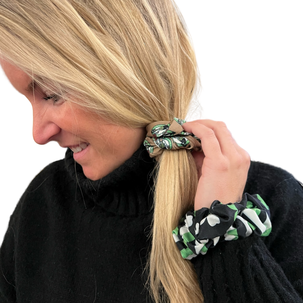 Boston Celtics Zipper Scrunchie Pack of 3