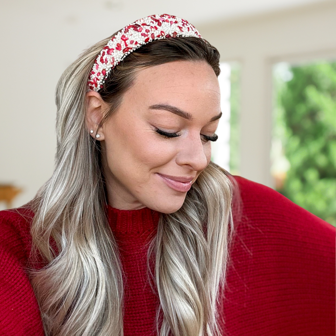 All That Glitters Headband -  Red