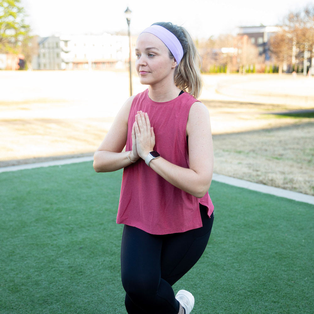 Pack of Wide Training Headbands - Purple + Pink + Hot Pink