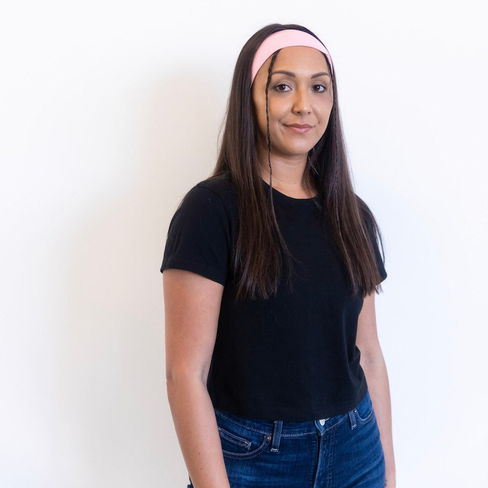 Pack of Wide Training Headbands - Purple + Pink + Hot Pink