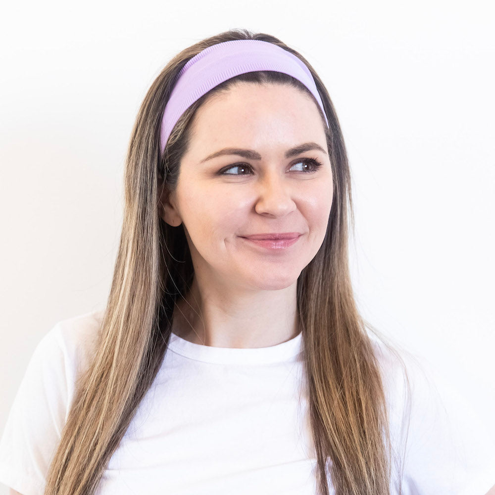 Pack of Wide Training Headbands - Purple + Pink + Hot Pink