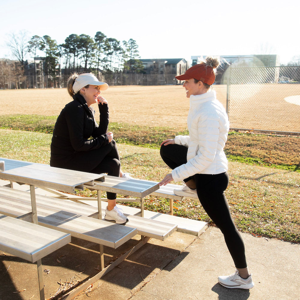 Adjustable High Ponytail Running Hat - Cream