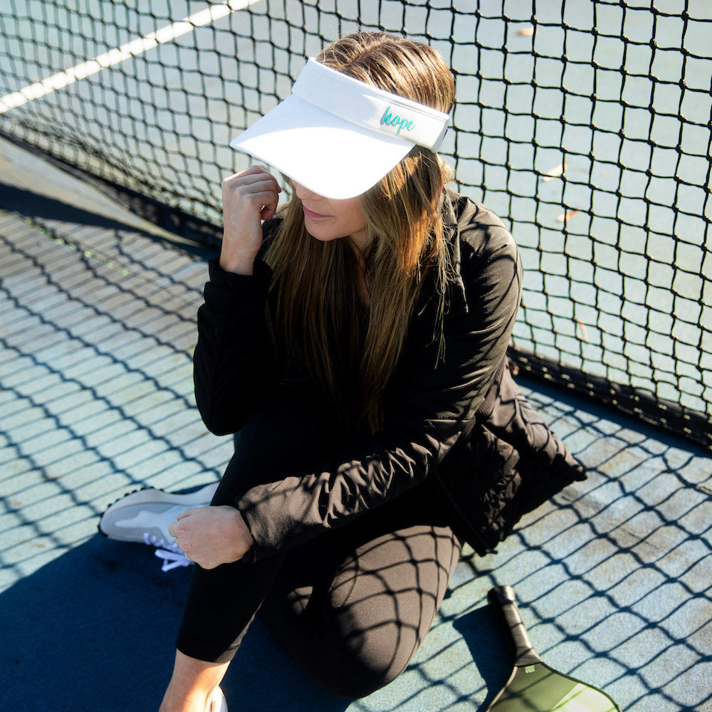 Adjustable Band Sport Visor - White