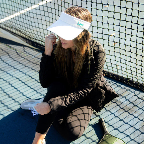 Adjustable Band Sport Visor - White