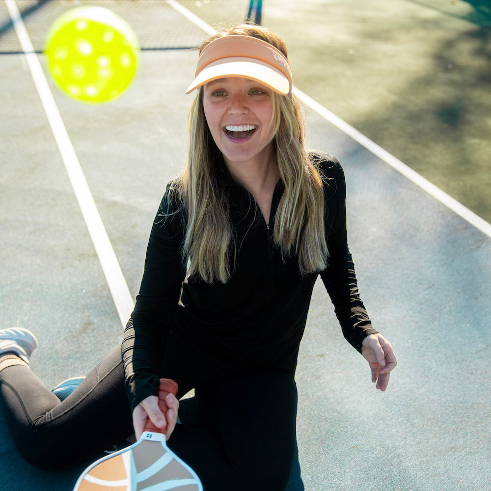 Adjustable Band Sport Visor - Light Orange