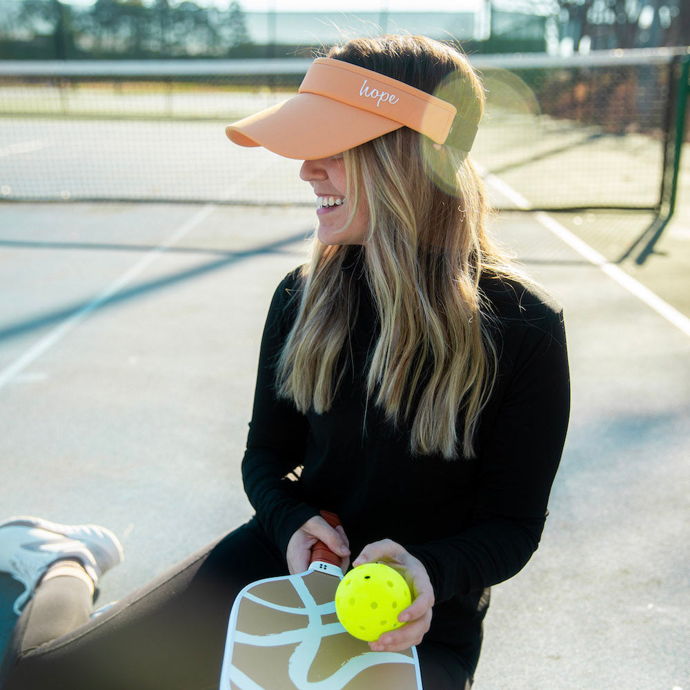 Adjustable Band Sport Visor - Light Orange