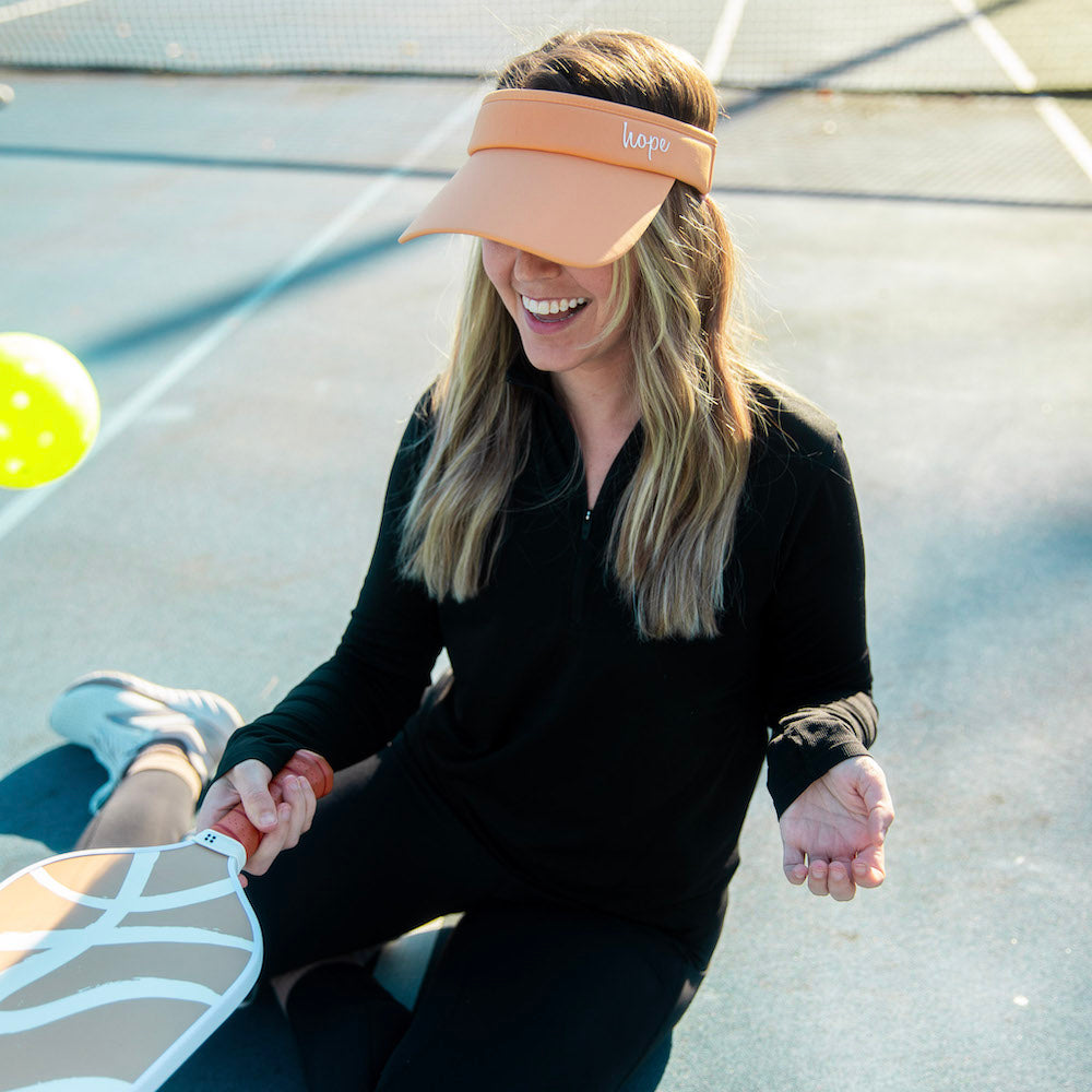 Adjustable Band Sport Visor - Light Orange