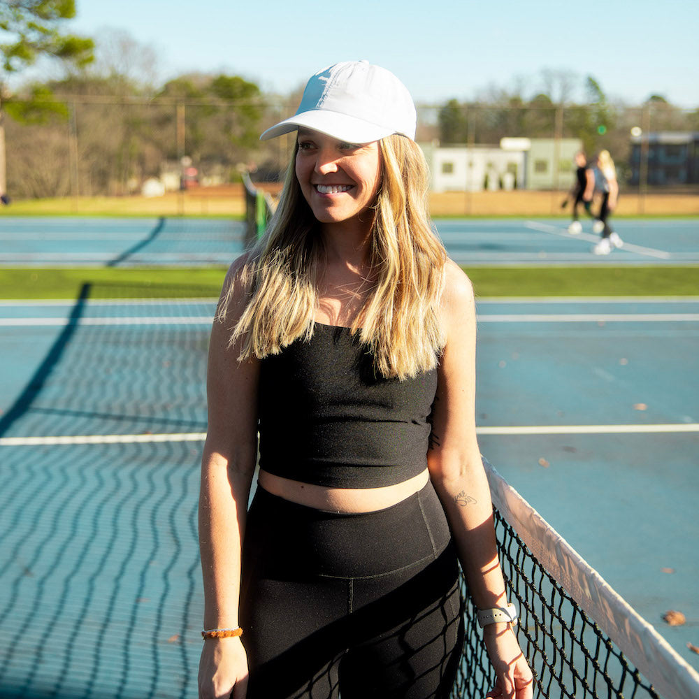 Adjustable Running Hat - White