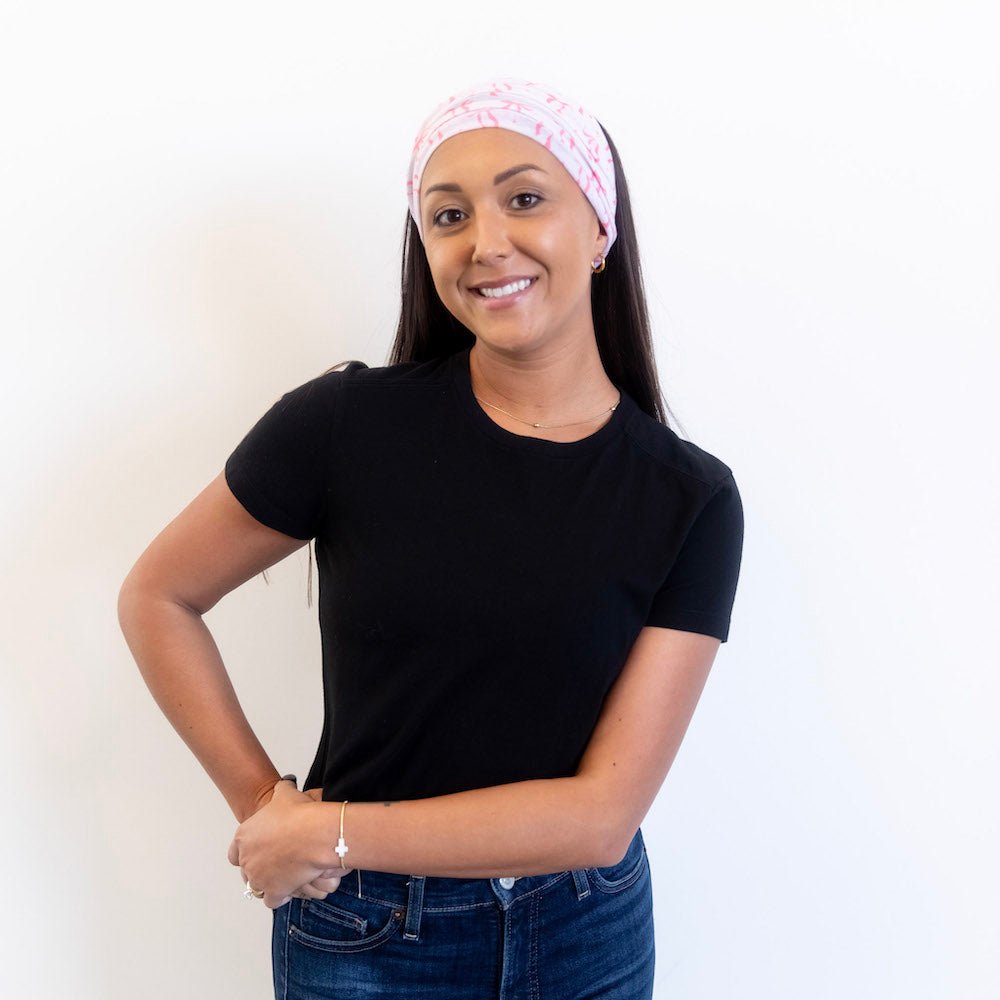 Luxe Tube Turban - Pink Bows