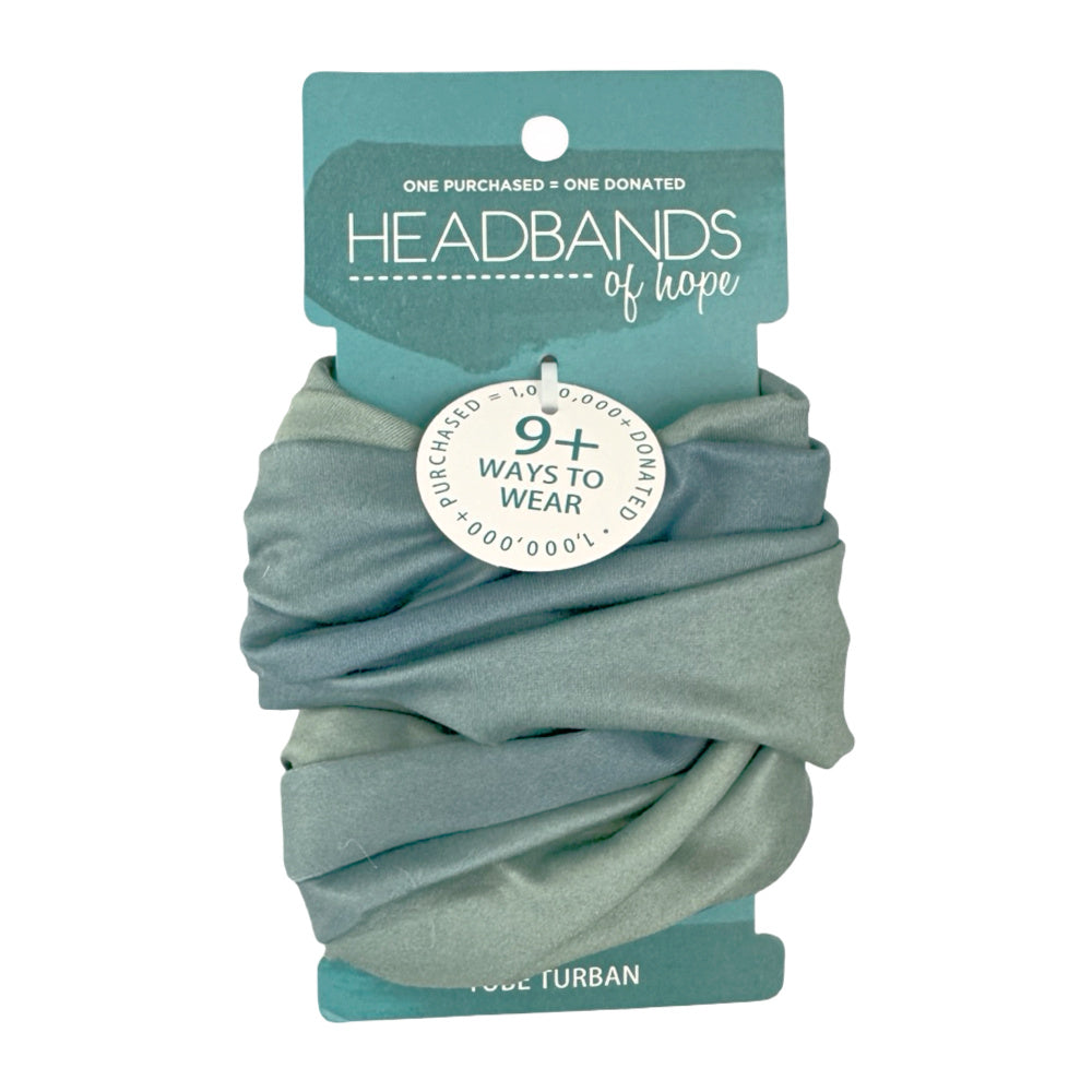 Luxe Tube Turban - Dark Jade Ombre