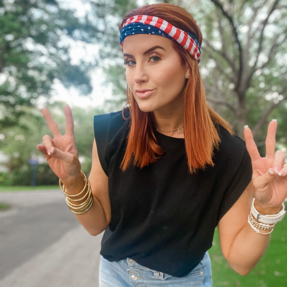 Luxe Tube Turban - American Flag