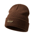 Classic Ribbed Knit Beanie - Brown