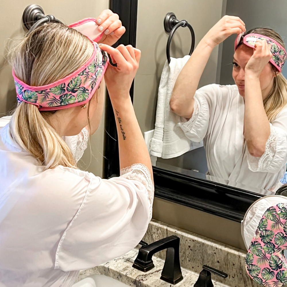 Microfiber Headband + Scrunchie Set - Palm