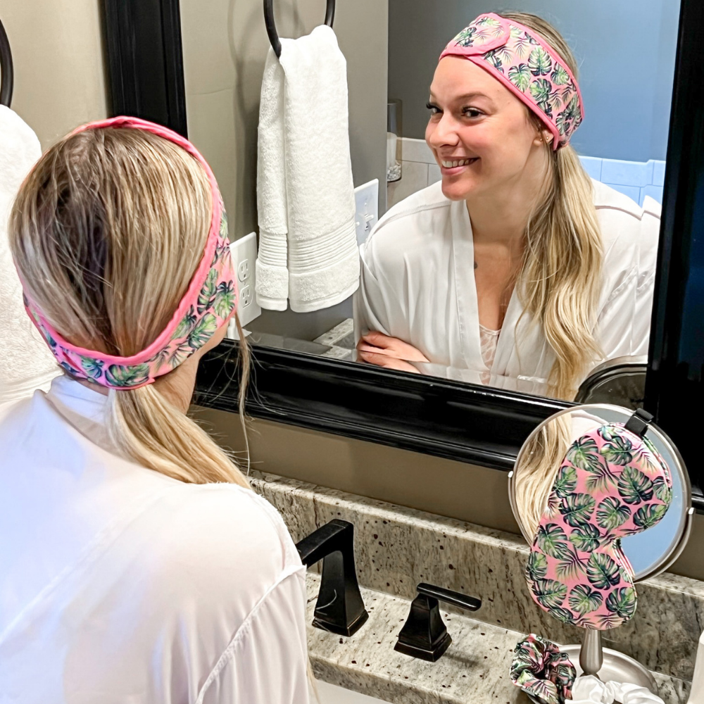 Microfiber Headband + Scrunchie Set - Palm