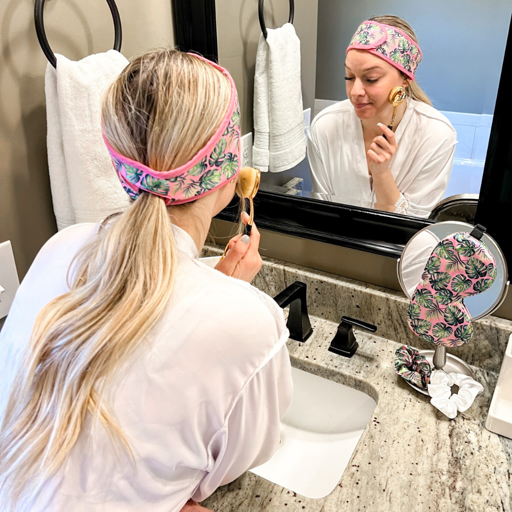 Microfiber Headband + Scrunchie Set - Palm