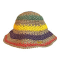 Raffia Woven Bucket Hat - Rainbow