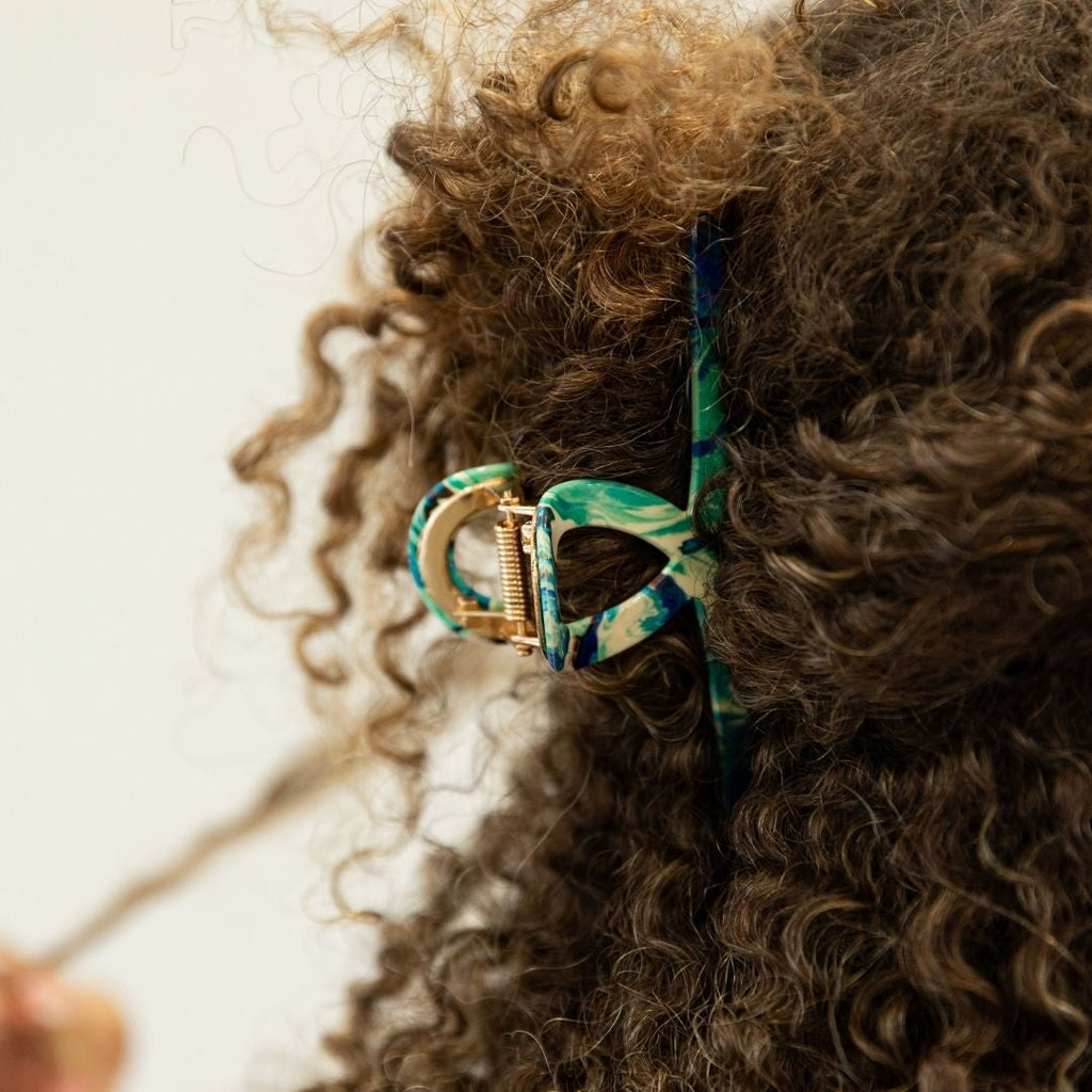 Looped Claw Clip - Teal