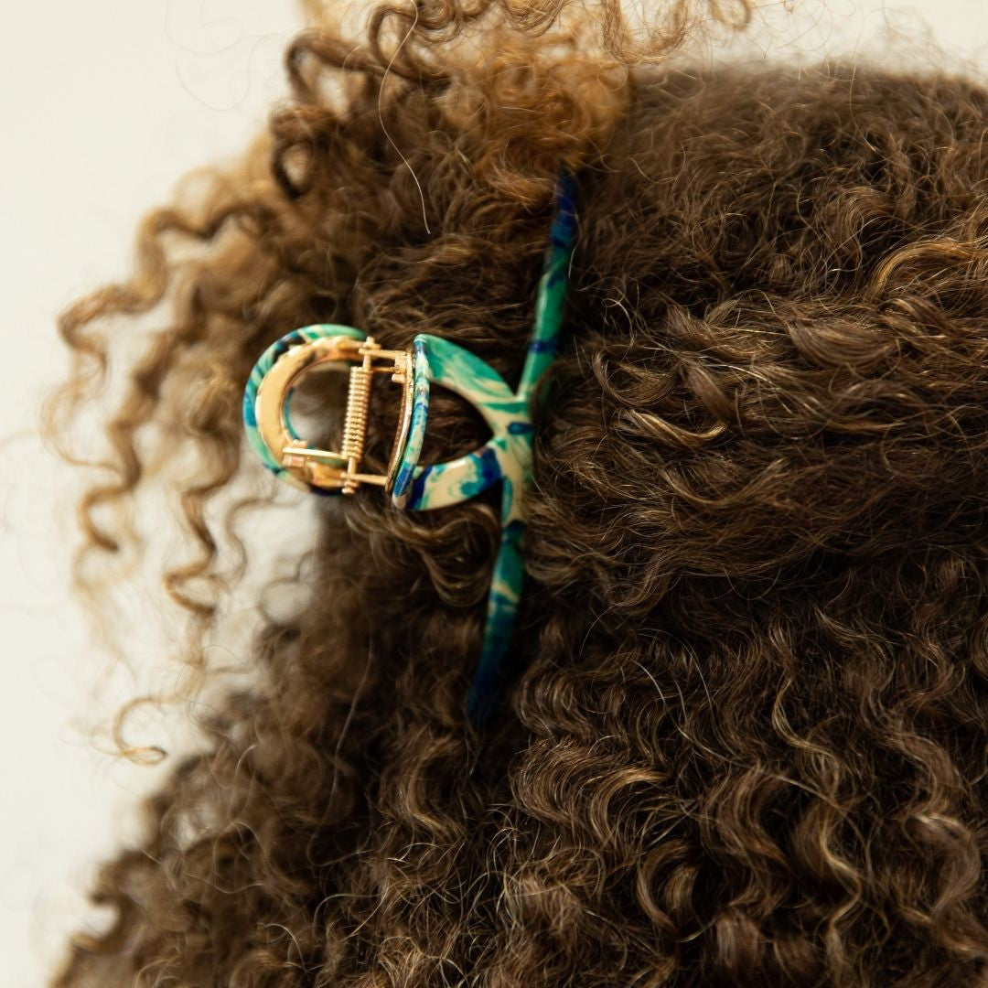 Looped Claw Clip - Teal