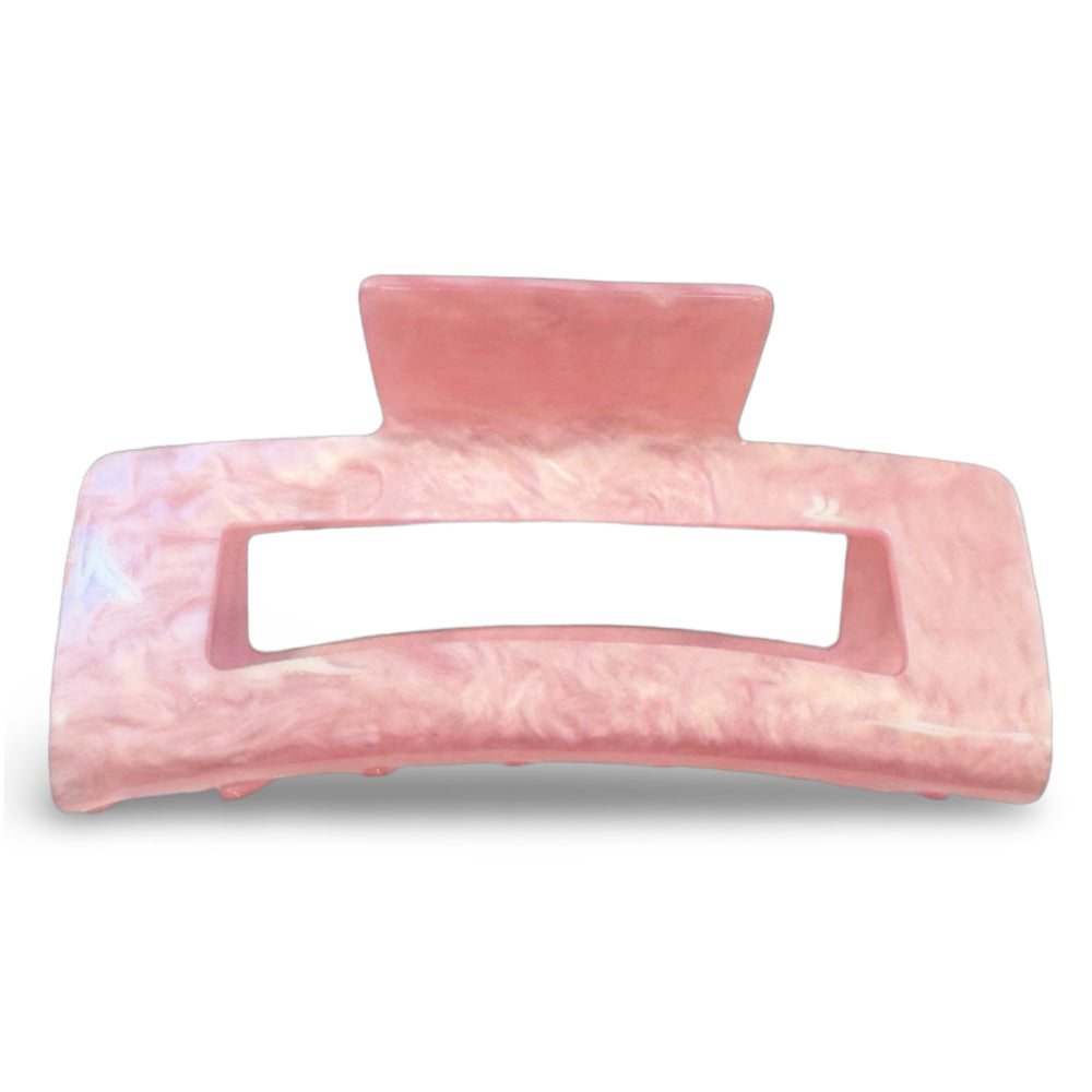 Large Rectangle Claw Clip - Pink