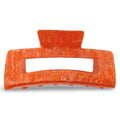 Large Rectangle Claw Clip - Orange