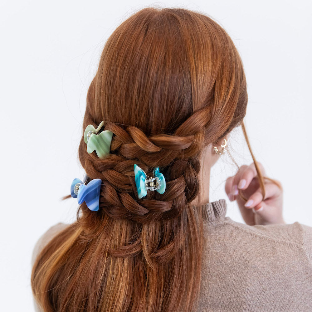 Mini Claw Clip Set - Neon Stripes