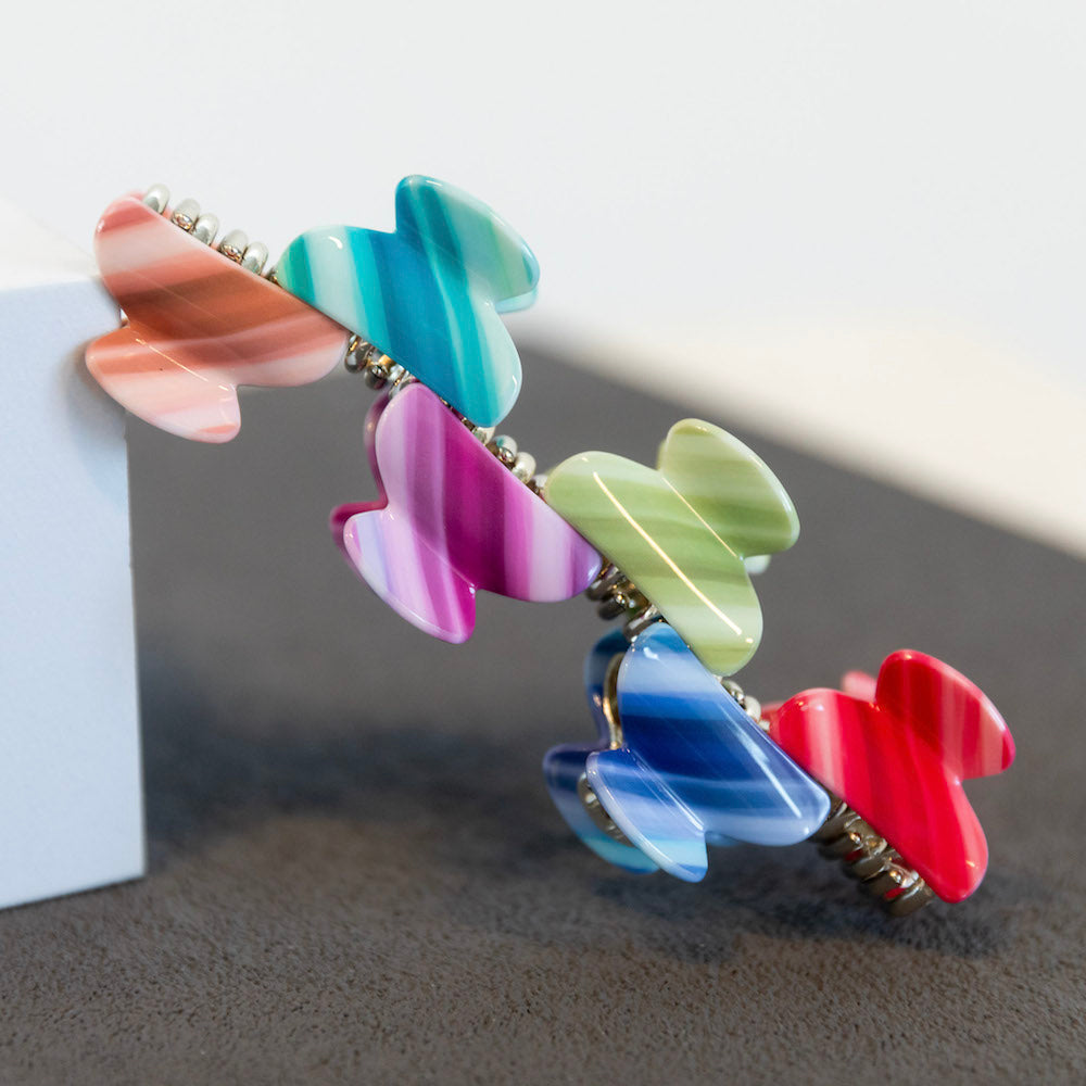 Mini Claw Clip Set - Neon Stripes