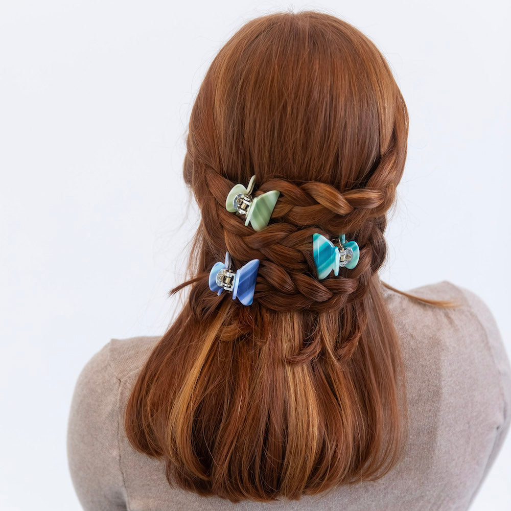 Mini Claw Clip Set - Neon Stripes