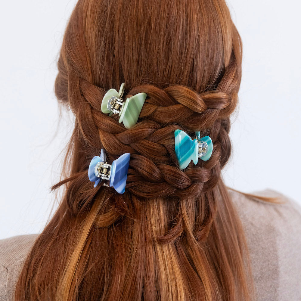 Mini Claw Clip Set - Neon Stripes