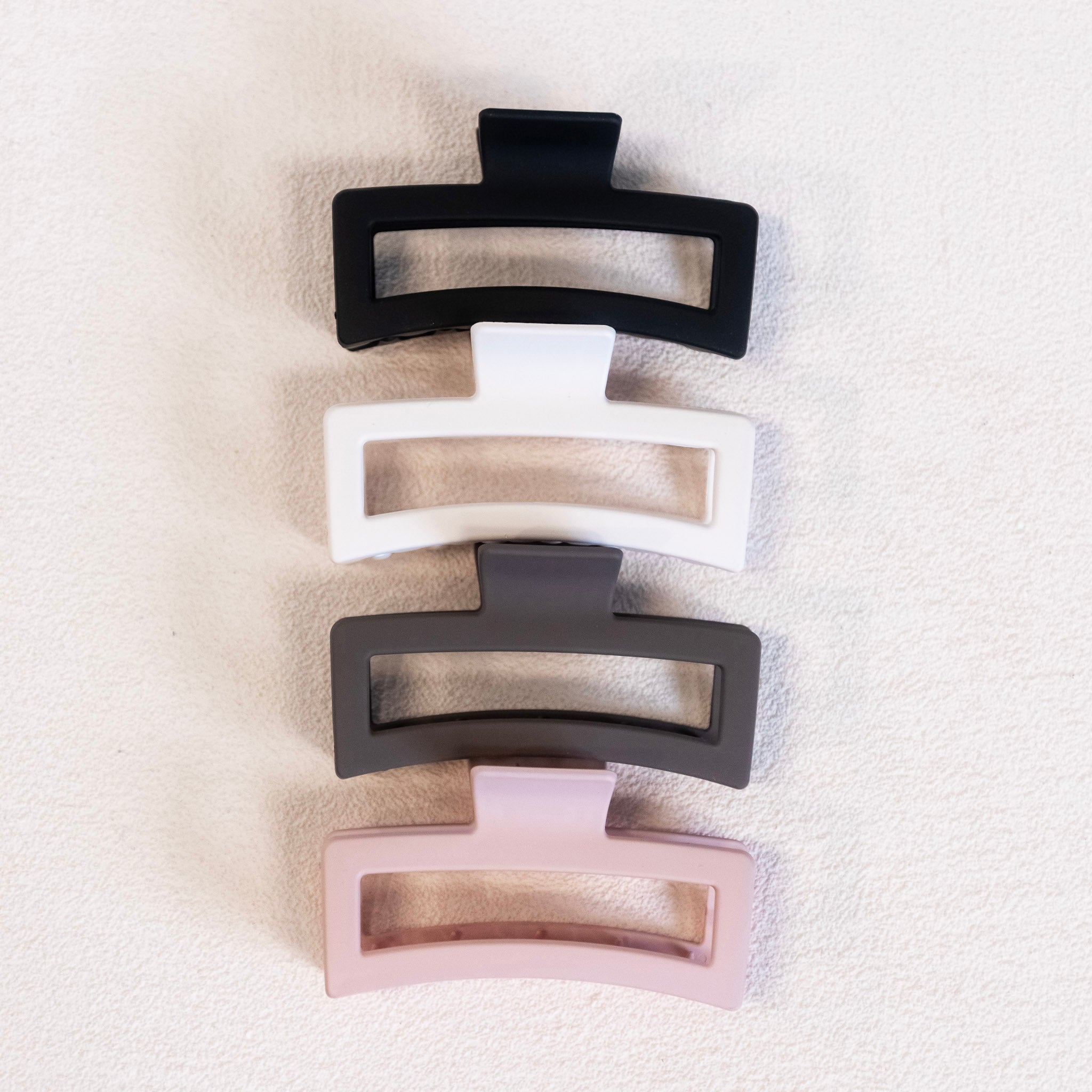 Extra Large Rectangular Claw Clip - Black