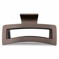 Extra Large Rectangular Claw Clip - Brown